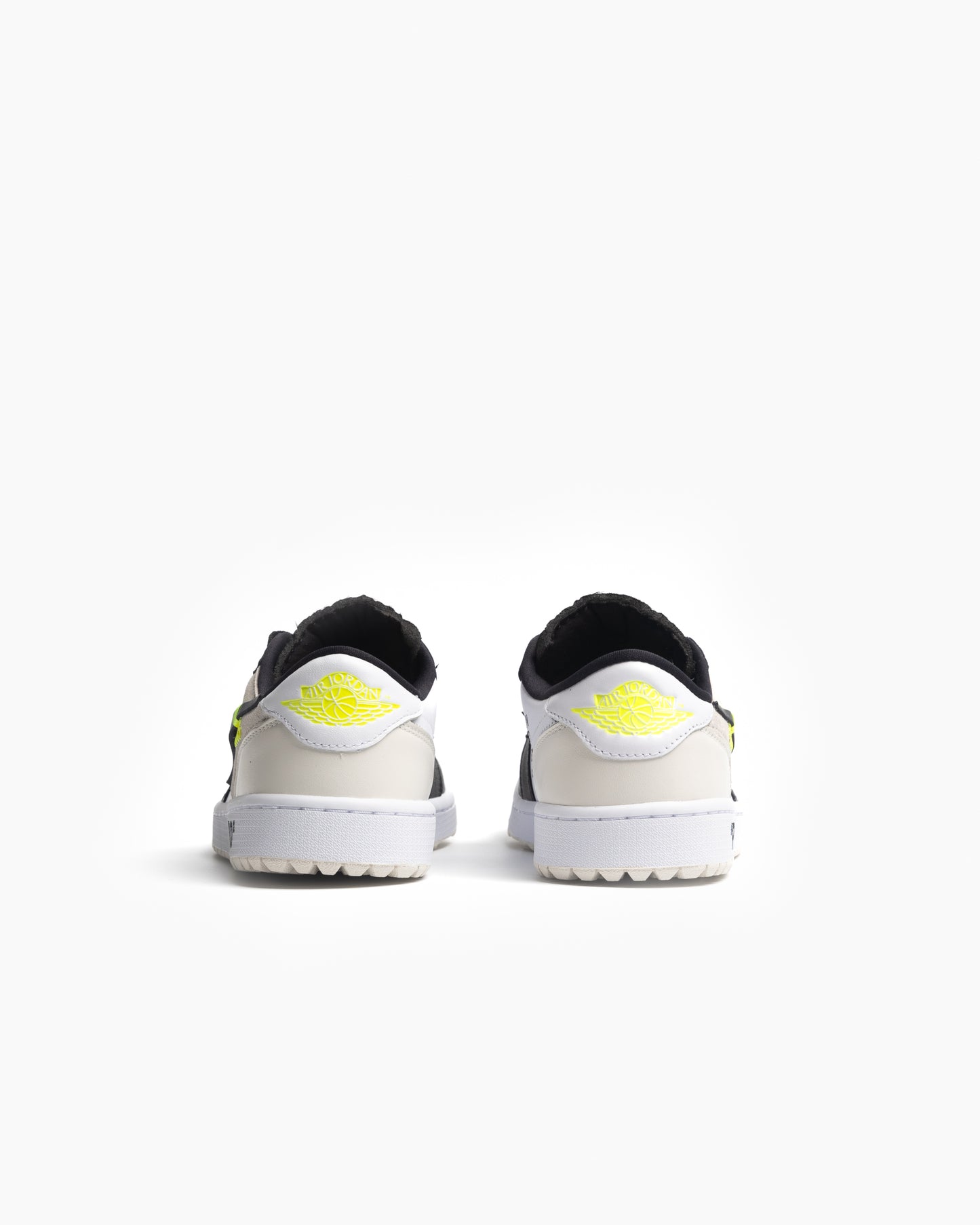 'OFF-WHITE' Air Jordan 1 Low Golf - Black White and Volt